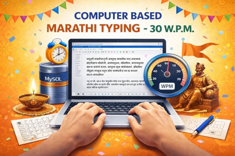 CERTIFICATE IN COMPUTER BASED MARATHI TYPING - 30 W.P.M. ( S-176 )