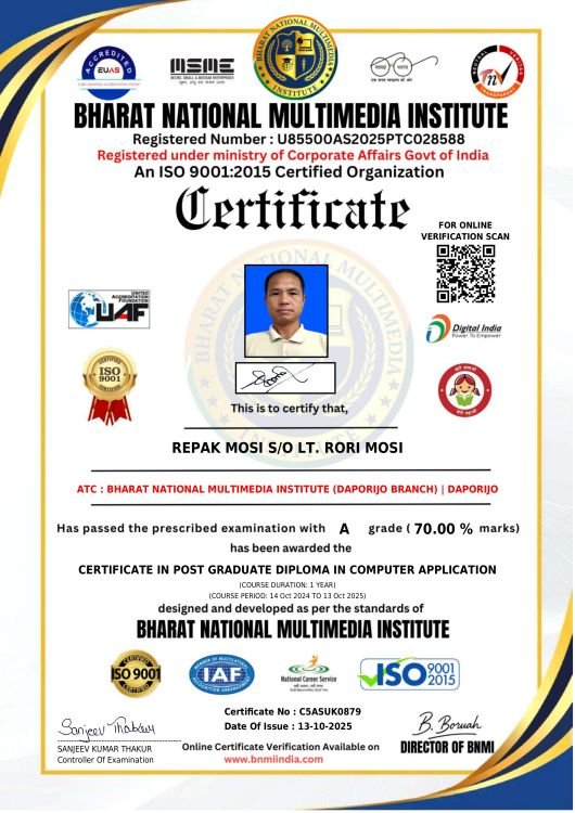 CERTIFICATE (Single Course)